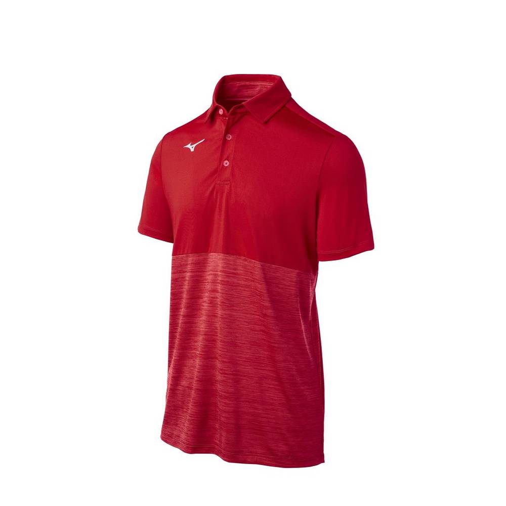 Camisas Polo Mizuno Alpha - Homem - Vermelhas - YSWOD6190